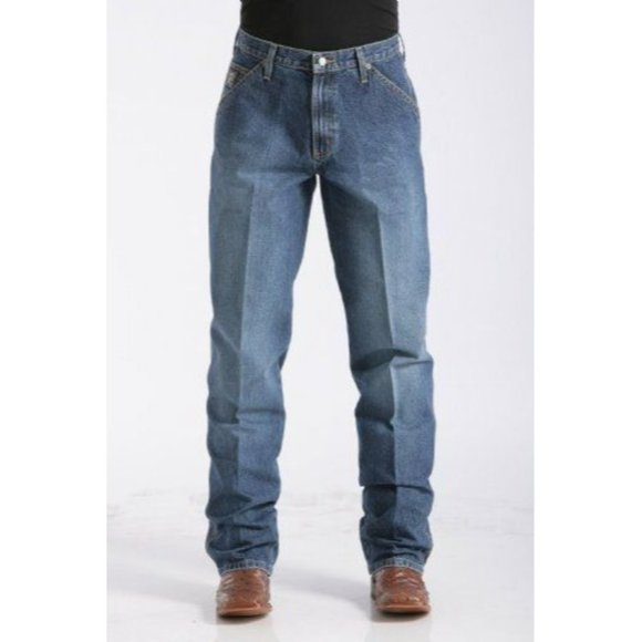 Cinch Other - Cinch Blue Label Loose Fit Carpenter Jeans Blue Medium Wash Cotton Men's 38x36